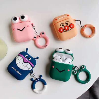 China Cute Cartoon Airpod Carrying Case To Protect High Quality Silicone Wireless Portable Earphone Earphone Case EC-002 for sale