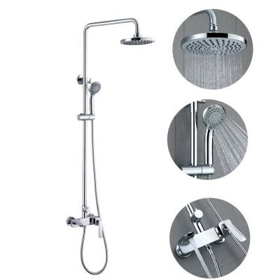 China With Sliding Bar China OEM&ODM Service Wholesale Chrome Plated Bathroom Shower Set for sale