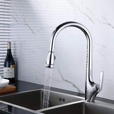 China Metered Faucets Pull Out Kitchen Faucets Modern Design High Quality Fashion Single Handle Faucet Single Handle Kitchen Sink Mixer Tap for sale