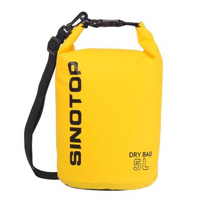 China Yellow Water Resistant Waterproof Outdoor Sport Dry Bag Backpack For Camping Trekking Hiking for sale