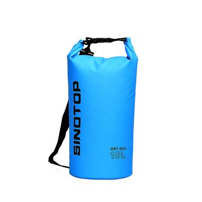 China Custom Logo Bag Backpack Pvc Roll Top Compression Water Resistant Swimming Backpack 10L Dry Bag Waterproof Bag for sale