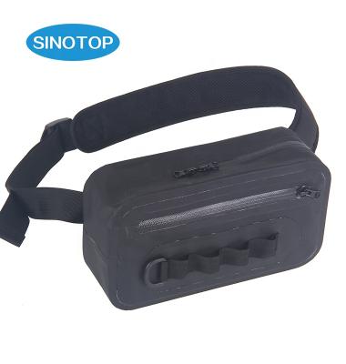 China Custom Water Proof 500D PVC Tarpaulin Outdoor Sports Waterproof Logo Fanny Pack Waist Bag With Two Zipper for sale