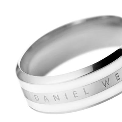 China Luxury FASHIONABLE Ring Girlfriend Ring Couples Men And Women Silver Ceramic White Light Ring for sale