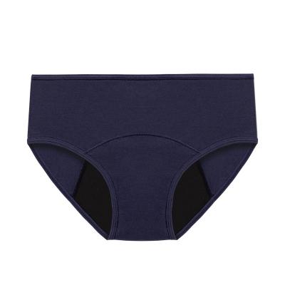 China Custom Made Breathable Plus Size Cotton Spandex Leak Proof Period Panties Briefs for sale