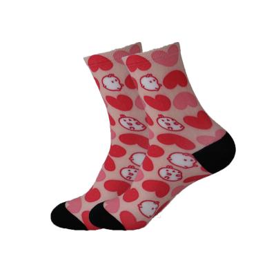 China Breathable Fashion Cartoon Pattern Ins. Street Style 3D Printed Festival Women Men Christmas Socks for sale