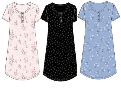 China SMILEY Customized Summer New Design Breathable Women Plus Size Casual Cotton Spandex Printed Dress for sale