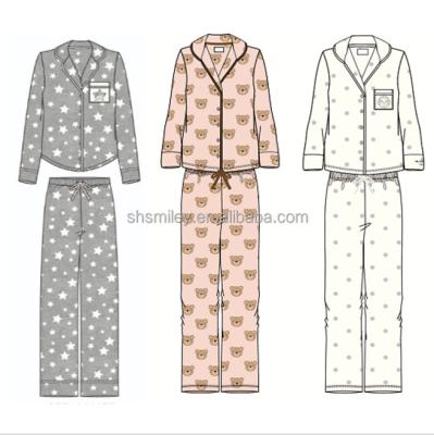 China SMILEY Wholesales Custom Winter Plus Size Plain Coral Polar Fleece One-Piece Sleepwear Thermal Pajamas Sets For Women for sale