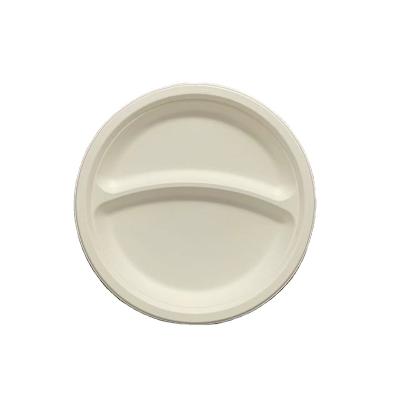 China 2022 Eco - Friendly Disposable Bagasse Food Round Disposable Dishes Take Away Tableware for sale