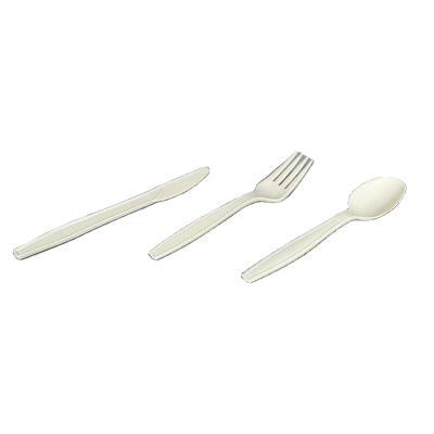 China 100% Disposable Biodegradable Cutlery Biodegradable Biodegradable CLPA Cornstarch Knife Fork Spoon Plastic Dinnerware Sets for sale