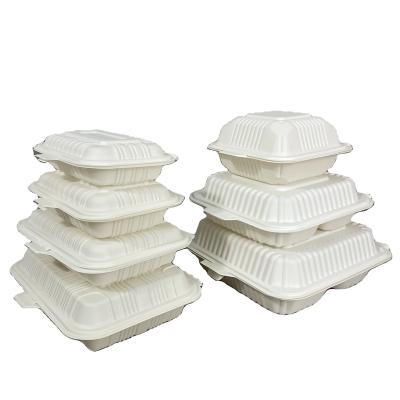 China Disposable eco-friendly cornstarch takeout containers for sale