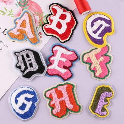 China Viable Custom Patch Velcro Back Chenille Letter Patch For Clothing for sale