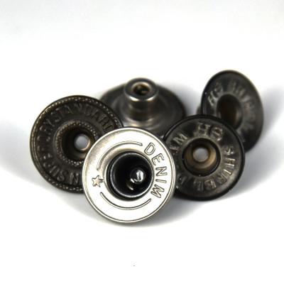 China Dry cleaning garment material advanced lattice button rivets/metal button/custom denim jacket button for jeans for sale