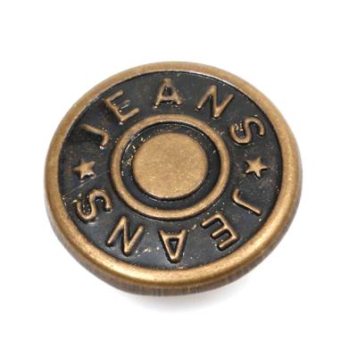 China Dry Cleaning Jeans Buttons With Logo Metal Clothing Luxurious Brand Custom Plating Customized Key Magnetic Technics Logo Style Pin Sets for sale