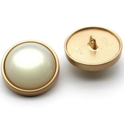 China Wholesale Designer Pearl Coat Garment Button Gold Metal Leg Nickel Free for sale