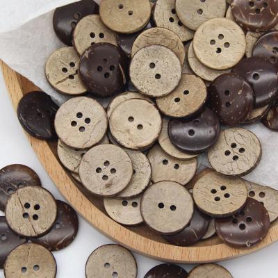 China 10mm- 25mm Wholesale Natural Washable Coconut Shell Buttons For Garment for sale