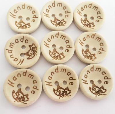 China Fashion Nickel Free Natural Custom Logo Wooden Buttons For Clothes for sale