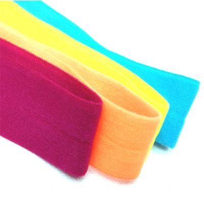 China High Quality Elastic 2cm No Minimum Stock Colored Fold Over Elastic Band For Garment for sale