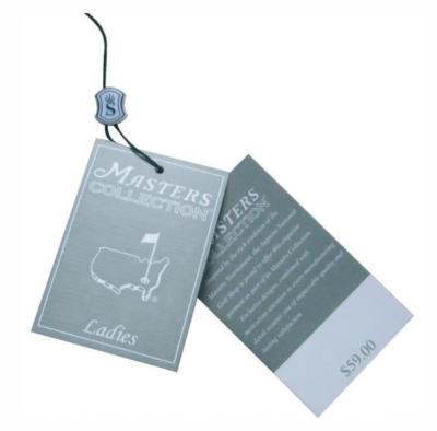 China Sustainable Custom Garment Paper Hang Tags Clothing Brand Tags for sale