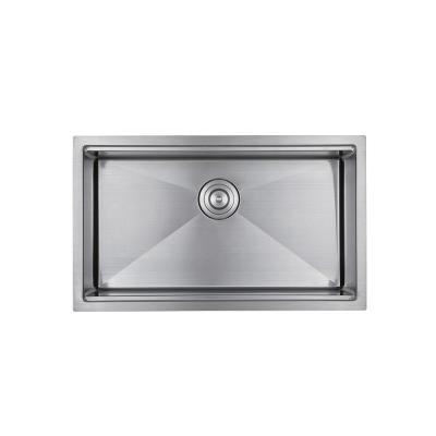 China Without Faucet Undermount Kitchen Sink Handcrafted Square Pull Down Undermount Single Bowl Handmade Sink for sale