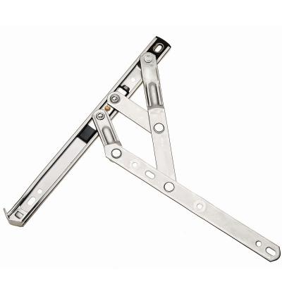 China Modern 1.8mm thickness hinged window to stainless steel upvc 18mm arm hinge aluminum chafe casement side stay for sale