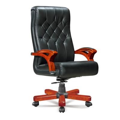 China (Size) Executive Office Adjustable Chair With Rolling Executive Swivel Chair Lumbar Support Arm PU Leather Task Chair for sale