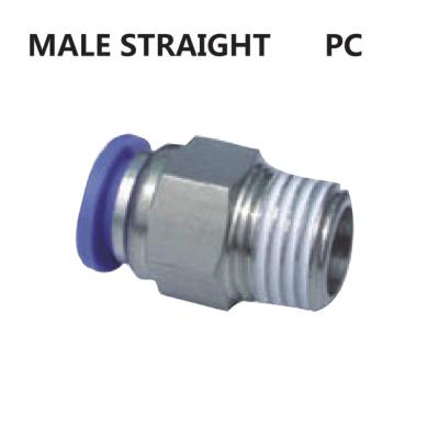 China Factory P Series PCStright Fitting Stainless Steel Pneumatic Quick Fitting Male Brass Fitting Or for sale