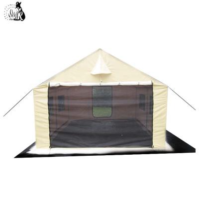 China Waterproof Canvas Military Fabric 4 Person Emergency Tent for sale