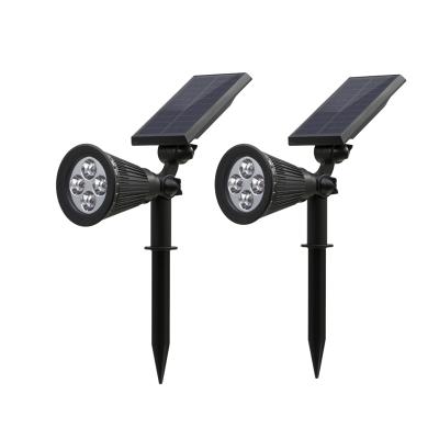 China Waterproof Outdoor Garden Lawn Light 4 LED Garden Spot Light Solar Powered Landscape Light for sale