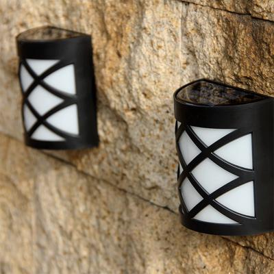 China Solar Fence Lights 6 PC Solar LED Deck Lights Waterproof Automatic Decorative Outdoor Solar Wall Lights for sale