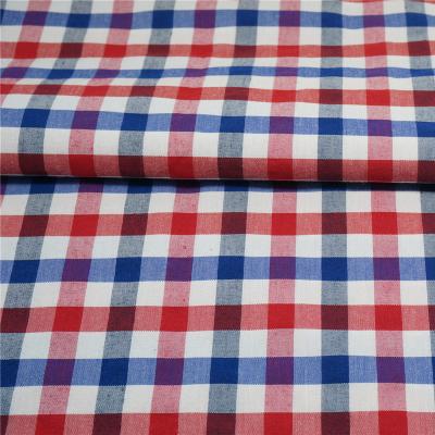 China Buffalo Jacket Shirt Fabric Low Price Breathable Square Textiles In Turkey Cotton Check Plaid Shirt Fabric Low Price for sale