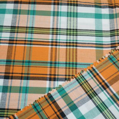 China Breathable Wholesale Yarn Dyed Cotton Check Check 100% Cotton Canvas Material For Material Men Woven Plaid Fabric Jiangyin Shirts for sale