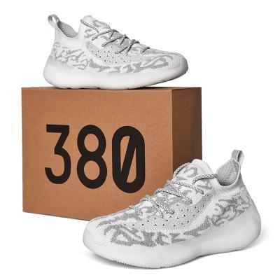 China CUSHIONING Foreign Men Top Quality Custom Logo Women Fashion Sneakers Original Brand Knit Runner Shoes Stockx Yeezy 380 for sale