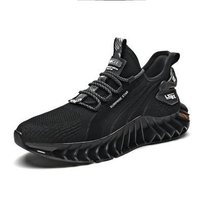 China Fashion high quality wearable black male running shoe custom brand men's sports shoes man for sale