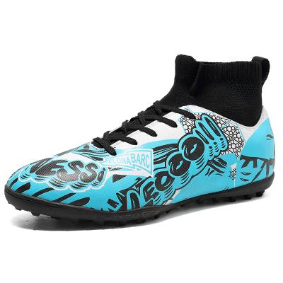 China Active Sports Design Turf Futsal Teenager Soccer New Shoe Good Quality Outdoor High Top Soccer Boots For Men for sale