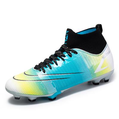 China Latest Design Soccer Active Mens Sports High Cut Rubber Soccer Shoes Customized Brand Soccer Boots Professional Design Soccer Shoes for sale