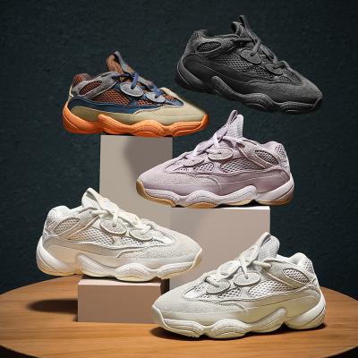 China Original high quality genuine leather custom sneakers round Yeezy 500 kids logo 2021 brand casual shoes sports casual shoes for sale