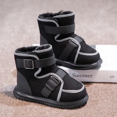 China New Fashion Girls Insulative Toddler Snow Boots Outdoor Warm Christmas Winter Kids Models Hot Sales Girls Leather Trim Boots for sale