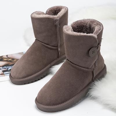 China Fashion Trend New Design Snow Boots Christmas Comfort Winter Fur Uggh Good Quality Genuine Leather Boots For Women for sale