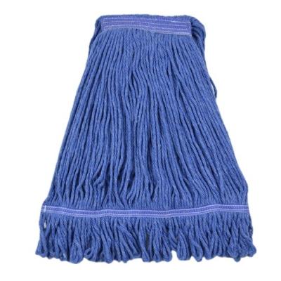 China Customized Size Sustainable Labor Saving Cotton Floor Cleaner Kentucky Mop Refill Water Absorption Good Cotton Mop Head for sale