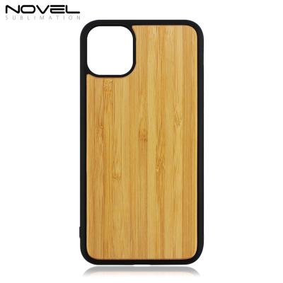 China New customer design style sublimation phone case with bamboo insert for IP 11 for sale