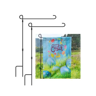 China Common Garden Flag Stand Holder Court Poles With Anti Garden Flag Stopper Wind Clip Flags Stands for sale