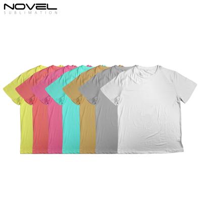 China Short Sleeves Colored Polyester Sublimation Base Blank Short Sleeves T-Shirt for sale