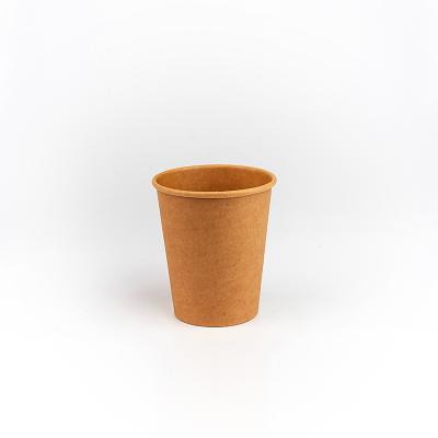 China Factory Wholesale 6oz 7oz 9oz 10oz 12oz 14oz White Craft Disposable Kraft Paper Coffee Cup for sale