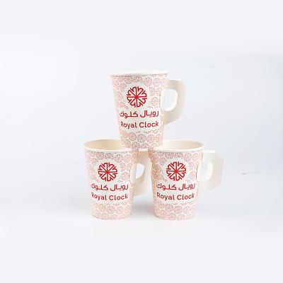 China Factory Outlet Customizable Disposable Disposable With Handle Paper Cup With Handle For Coffee Packaging for sale