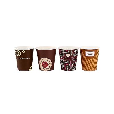 China Factory Outlet Customizable Disposable Pe Single Wall Paper Cups Double 12oz Logo Printed Paper Coffee Cups for sale