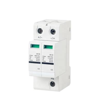 China UL94-V0 Flame Retardant Plastics 2P SPD DC Surge Protector For Solar Power Generation System for sale