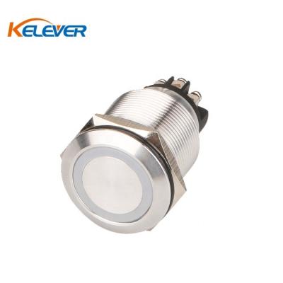 China 22mm Momentary Type Metal Dome Push Button Switch With 22mm Ring LED for sale