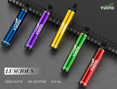 中国 元のYuoto甘美な3000 Puffs Disposable Vape Electronic Cigarette Hot Sale 販売のため