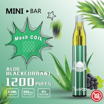 China Rusia Yuoto caliente Mini Bar 1200 sopla la capacidad disponible 4ml del E-jugo 15flavor en venta