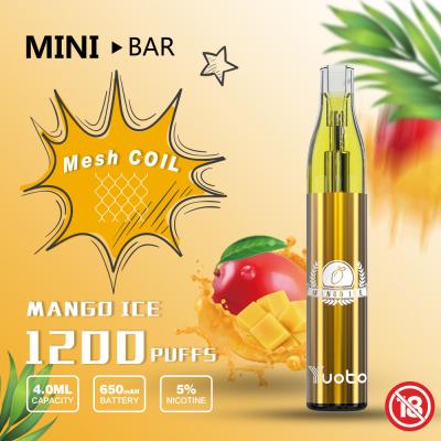 China Concentración disponible 50mg/ml del soplo YUOTO Vape del MiniBar 1200 en venta